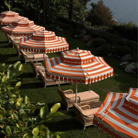 Parasol de luxe blanc à prix d'usine, grand format, durable, avec bord festonné, pour jardin, table, plage, hôtel