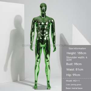 Maniquí Masculino de Plástico Cromado Dorado Personalizado, Maniquí de Lujo con Galvanoplastia para Exhibición de Ropa, Venta Directa de Fábrica - Product Image 6
