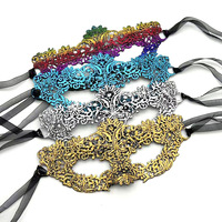 Masque de mascarade pour femmes, masque en dentelle noire pour bal masqué, fête d'Halloween