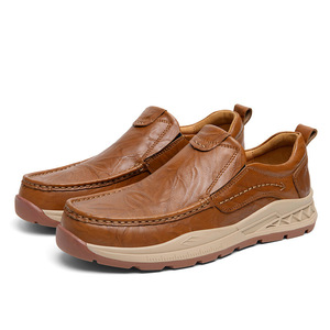 Chaussures de conduite professionnelles en cuir souple et confortable à semelle épaisse, modèle 2026, en cuir de vachette de haute qualité - Product Image 2