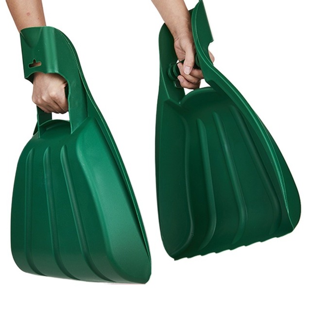 2pcs Garden Yard Leaf Scoops Garden Rubbish Great Tool Hand Leaf Rakes Grass Leaf Grabber Collect