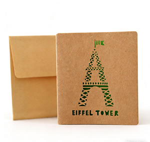 Tarjetas de Felicitación para el Día del Padre, de Papel Kraft, con Corte Cuadrado Hueco, Duraderas, Tarjetas de Regalo Premium para Deseos del Día del Padre - Product Image 3