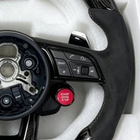 Volant en fibre de carbone forgée avec revêtement en daim et éclairage LED pour Audi TT R8 S3 S4 S5 S6 S7 RS3 RS4 RS5 RS6 A6 C7 RS Q5 Q6 A4 A5 Q7 TTRS Series