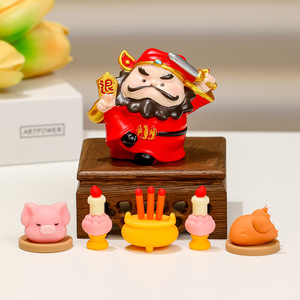 Ruijie Zhong Kui Figurine Resin <b>Doll</b> 3.9in Traditional Style Indoor Decor Home Office Gift - Product Image 1