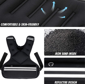 Gilet Zavorrato YOUK Best-Seller per Sport, Corsa, Allenamento con Pesi, Attrezzatura per Fitness con Sacchi di Sabbia Pesati - Product Image 3