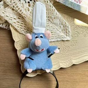 Diadema divertida de <span class=keywords><strong>Ratatouille</strong></span> con diseño de chef, diadema de peluche linda con orejas de ratón para mujer, diadema alta para lavarse la cara - Product Image 6