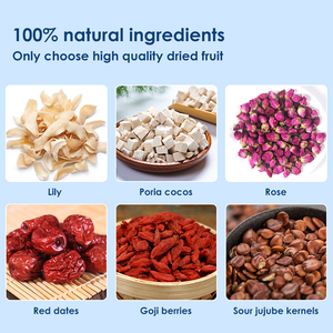 เมล็ดพุทรารสผลไม้ออแกนิกสำหรับชารสเปรี้ยวลิลลี่ Poria cocos ชาพักผ่อน - Product Image 2