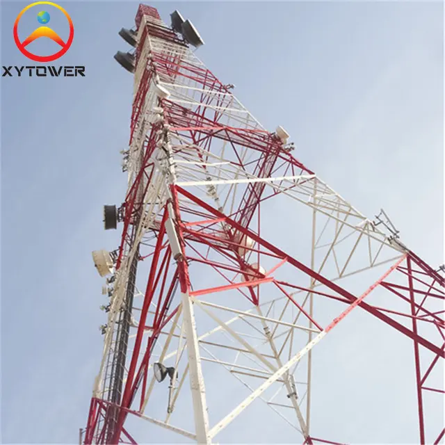 Factory Supply Customized 30m 5G Internet WIFI Antenna Tower Self Supporting Telecom Steel Lattice Tower