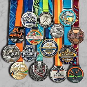 Medalla de Meta Personalizada de Aleación de Zinc Fundida en 3D para Maratón, Medallas Deportivas de 5 km, Fabricante de Medallas Personalizadas - Product Image 2