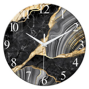 Orologi da Parete Personalizzati da 12 Pollici <span class=keywords><strong>in</strong></span> Vetro Temperato Effetto <span class=keywords><strong>Marmo</strong></span>, Stile Europeo Moderno, per Arredamento Casa e Soggiorno - Product Image 1