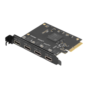 Carte de capture vidéo d'enregistrement 1080p60 4 canaux pour OBS <span class=keywords><strong>Streaming</strong></span> PCIe Compatible avec l'équipement de diffusion de jeux Win10/Linux - Product Image 1