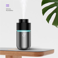 Humidificateur ultrasonique USB mini à minuterie, diffuseur de brume froide coloré en acier inoxydable, purificateur d'air pour voiture et maison, huile essentielle