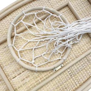 Panier de basket-ball en rotin, panier de basket-ball artisanal, cerceaux naturels pour les enfants, jeu sportif - Product Image 5