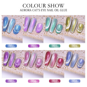 Esmalte de Uñas Estilo Japonés con Efecto Ojo de Gato Polar, Gel Brillante con Cristales de Colores, Pintura de Uñas en Gel - Product Image 4