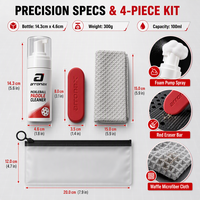 Kit de nettoyage pour raquettes de pickleball avec surface à friction carbone pour adultes - Nettoyez facilement vos raquettes