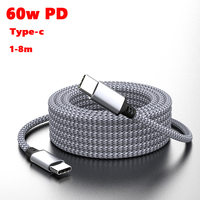 Câble d'extension USB C à USB C 60W Câble de données USB Type-C pour iPhone Câble Tresse de téléphone portable