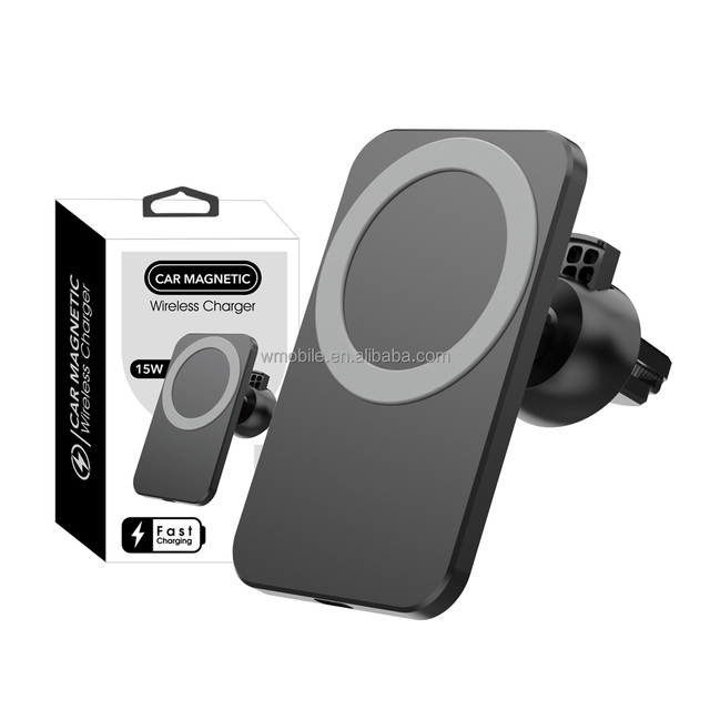 High Quality 360 Degree Rotation Magnetic 15W Fast Car Wireless Charger Various Air Vents Type-c Pot for Mobile Phone