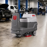 Nettoyeur de sol électrique autoporté CleanHorse ARES700, neuf, pour l'entretien des usines agroalimentaires et des entrepôts frigorifiques, double brosse, 660 mm de hauteur
