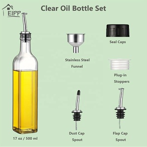 Bouteilles <span class=keywords><strong>d</strong></span>'<span class=keywords><strong>huile</strong></span> <span class=keywords><strong>d</strong></span>'<span class=keywords><strong>olive</strong></span> personnalisées de haute qualité avec couvercle personnalisé, bouteilles en verre de luxe avec logo personnalisé pour l'<span class=keywords><strong>huile</strong></span> <span class=keywords><strong>d</strong></span>'<span class=keywords><strong>olive</strong></span>, pour une utilisation en cuisine - Product Image 3