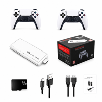 Console de jeu vidéo USB 64G X6 2.4G avec manette sans fil, rétro 8K, 15 émulateurs, plus de 30000 jeux pour PS1/SFC/GBC