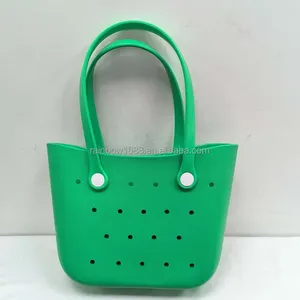 โรงงานผลิต OEM ODM ขายส่ง <span class=keywords><strong>กระเป๋า</strong></span>ชายหาดซิลิโคนขนาดเล็ก EVA ดีไซน์เนอร์ DIY <span class=keywords><strong>กระเป๋า</strong></span>หิ้วชายหาด EVA <span class=keywords><strong>กระเป๋า</strong></span>ชายหาดซิลิโคนกันน้ำ - Product Image 6