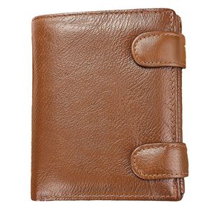 <b>Men's</b> <b>Tri</b> <b>Fold</b> <b>Wallet</b> Short Genuine Leather Anti Theft Multiple Card Slots Everyday Use - Product Image 1