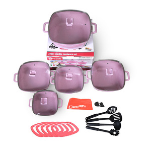 <span class=keywords><strong>Set</strong></span> di casseruole per pentole calde isolate dirette in fabbrica rivestimento in marmo <span class=keywords><strong>set</strong></span> di pentole smaltate da 22 pezzi - Product Image 6