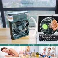 Ventilateurs de pulvérisation d'eau à cinq trous à usage domestique USB multifonctionnel bureau humidificateur d'atomisation de bureau ventilateur de brume Portable