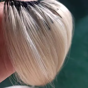 Yeni Trend hacim ekleyin kalın sonu tüy ucu insan bakire saç H6 tüyler saç ekleme