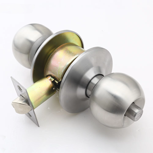 Poignées de porte intérieures pour salle de bain et chambre, bouton tubulaire pour porte d'entrée, serrure à pêne dormant cylindrique - Product Image 4
