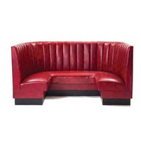 S062 luxe en cuir véritable stand U forme stand sièges restaurant rond discothèque canapé ensemble meubles velours canapé chesterfield