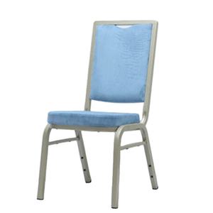 Mobilier de bureau moderne chaise empilable mariage Banquet conférence tissu tapissier métal salle à manger chaise d'hôtel - Product Image 2