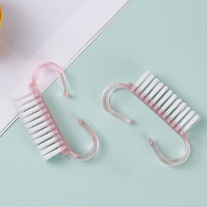 Nail <b>Brush</b> Plastic Soft Bristles Flat Shape For Nail <b>Dust</b> Cleaning And Polish Application - Product Image 3