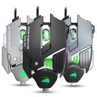 Venta al por mayor USB Luminous Wired Gaming Mouse Internet Bar Computer E-Sports Chicken Eating Macro Programación Maquinaria