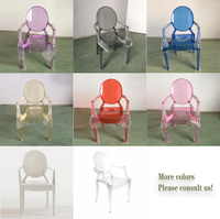 Chaise fantôme bleu clair à empiler en plastique pour fête d'enfants