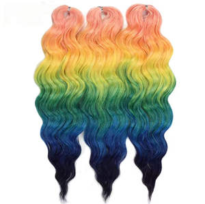 Groothandel Vlecht Haar Deep Wave Niet-brandbaar Hoge Temperatuur Vezel Water Wave Twist Crochet Vlecht Synthetisch Haar Extensions - Product Image 3