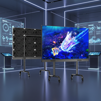 Écran LED d'animation à pixels fins P1.875 de 108/136/163 pouces, compatible SDK, pour salles de réunion intérieures, centres commerciaux et magasins de détail