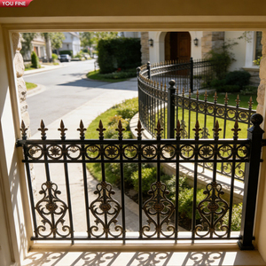 YOUFINE Garde-corps en <span class=keywords><strong>fer</strong></span> <span class=keywords><strong>forgé</strong></span>, <span class=keywords><strong>décoration</strong></span> de luxe pour villa, escalier, balcon - Product Image 1