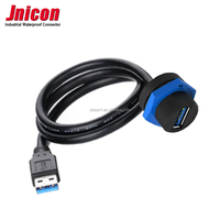 Jnicon IP68 câble étanche industriel USB circulaire automobile connecteur de câble électrique