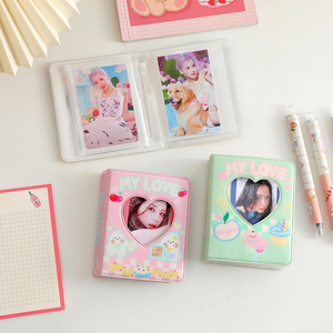 3 pulgadas 1 bolsillo Binder Macaroon Photocard Holder Kpop PU cuero foto tarjeta recoger libro álbum de fotos - Product Image 6