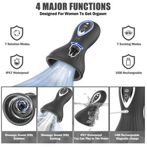 Masturbador de pecho de succión fuerte, Copa vibradora para mujer, pezón, productos para adultos, Juguetes sexuales chinos para estimulación del clítoris femenino - Product Image 2