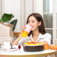 Hete Verkopende Usb Draagbare Handshaker Juicer Beker Blender Grinder Oranje Fruit Citrus Mini Mixer Fles