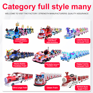 Haojile DUDU Clown Train Mini Electric Train Kids trackless Train công viên giải trí trung tâm mua sắm trẻ em <span class=keywords><strong>Rides</strong></span> - Product Image 4
