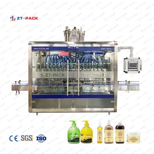 Máquina de llenado de Loción corporal para champú en crema cosmética para botellas Línea de embalaje de producción automática Relleno de líquidos