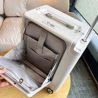 Valise de voyage intelligente 20 pouces avec trottinette électrique intégrée, moderne, télécommande automatique, connectivité Bluetooth, roulettes pivotantes en PC