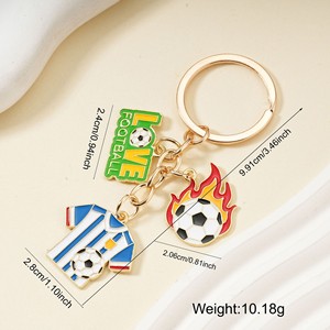 Porte-clés en alliage <span class=keywords><strong>de</strong></span> joueur <span class=keywords><strong>de</strong></span> football, style sportif, design créatif, bijou cadeau, j'aime le football, porte-clés <span class=keywords><strong>de</strong></span> voiture, maillot - Product Image 5