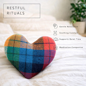Customized Heart Shaped Plaid <b>Sleep</b> Eye Mask Soft Comfortable Travel Nap Relaxation Gift Tartan Eye Mask - Product Image 2
