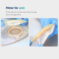 BLUENJOY Consommables médicaux Sac de stomie en deux pièces avec filtre Sac de stomie en tissu non tissé en deux pièces Barrière hydrocolliode
