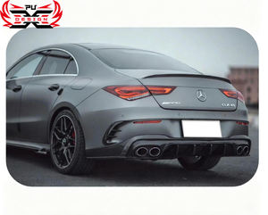 Kit di Conversione in Fibra di Carbonio: Labbro Anteriore, Diffusore Posteriore, Minigonne Laterali e Canard per <span class=keywords><strong>Mercedes</strong></span> W118 <span class=keywords><strong>C118</strong></span> CLA45 2019+ Upgrade - Product Image 6