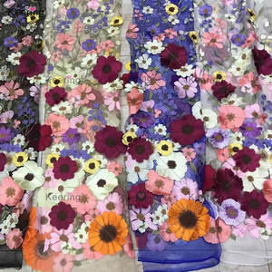 Keering blanco floral gasa precio al <span class=keywords><strong>por</strong></span> mayor 3D flor encaje <span class=keywords><strong>tul</strong></span> rollos <span class=keywords><strong>tela</strong></span> bordado <span class=keywords><strong>por</strong></span> <span class=keywords><strong>metros</strong></span> - Product Image 3